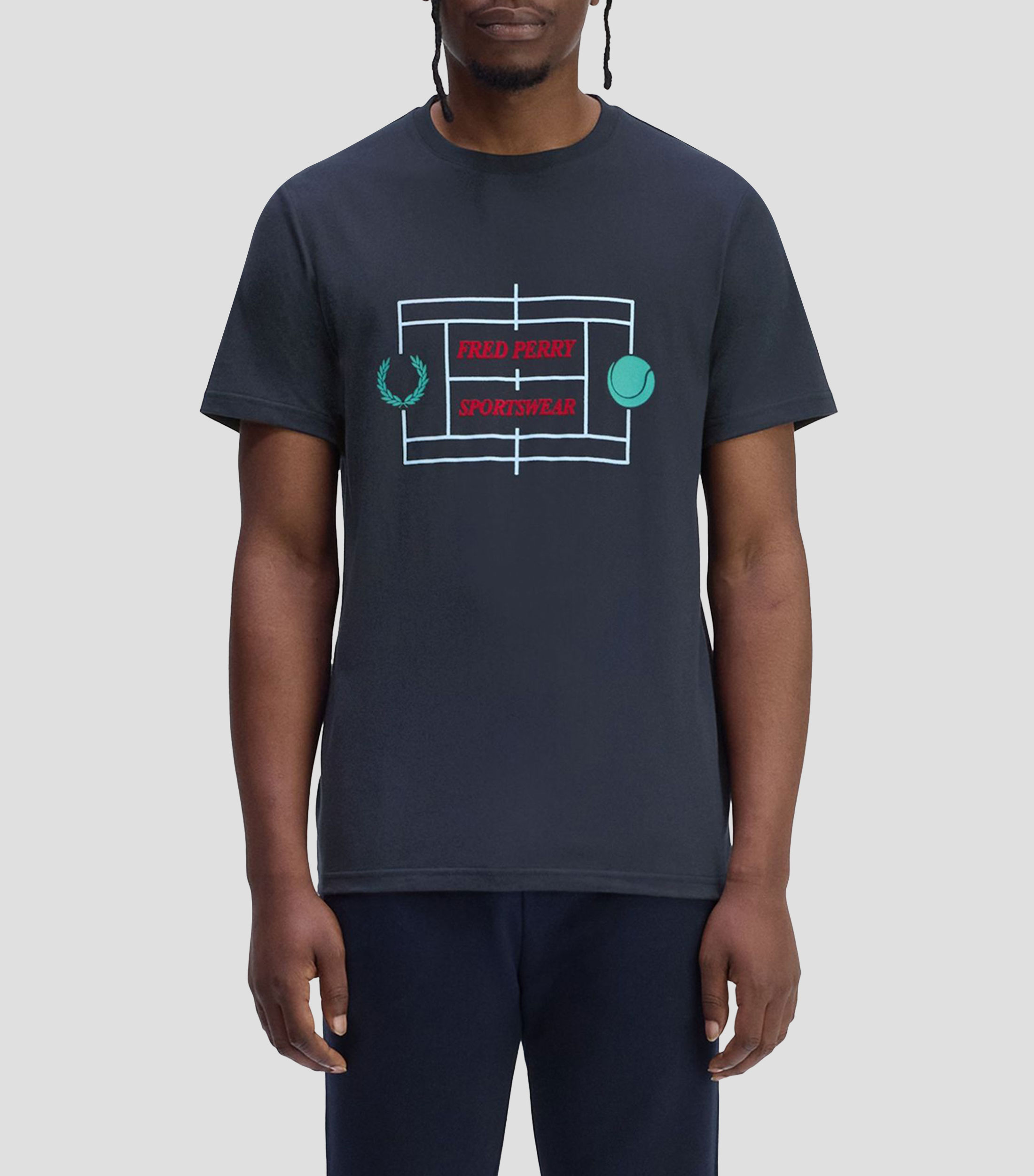 Playera cuello redondo manga corta estampada Hombre